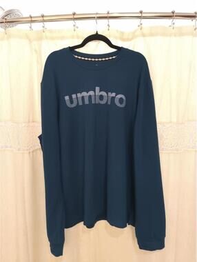 Men's Umbro long Sleeve Blue Sz 2XL Lightweight Crew Neck Sweatshirt